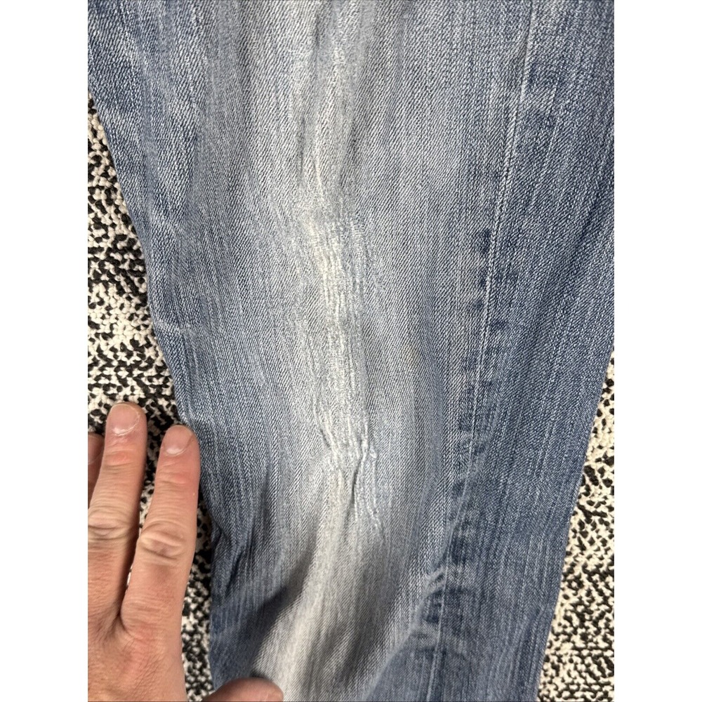 BKE Denim Culture Womens 31L (35 X 31.5) Distressed Destroyed‎ Boot Thick Stitch - Picture 3 of 16